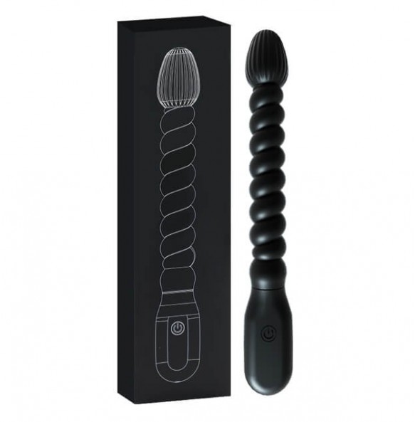 MizzZee - Thread Powerful Vibrating Anal Beads (Chargeable - Black)